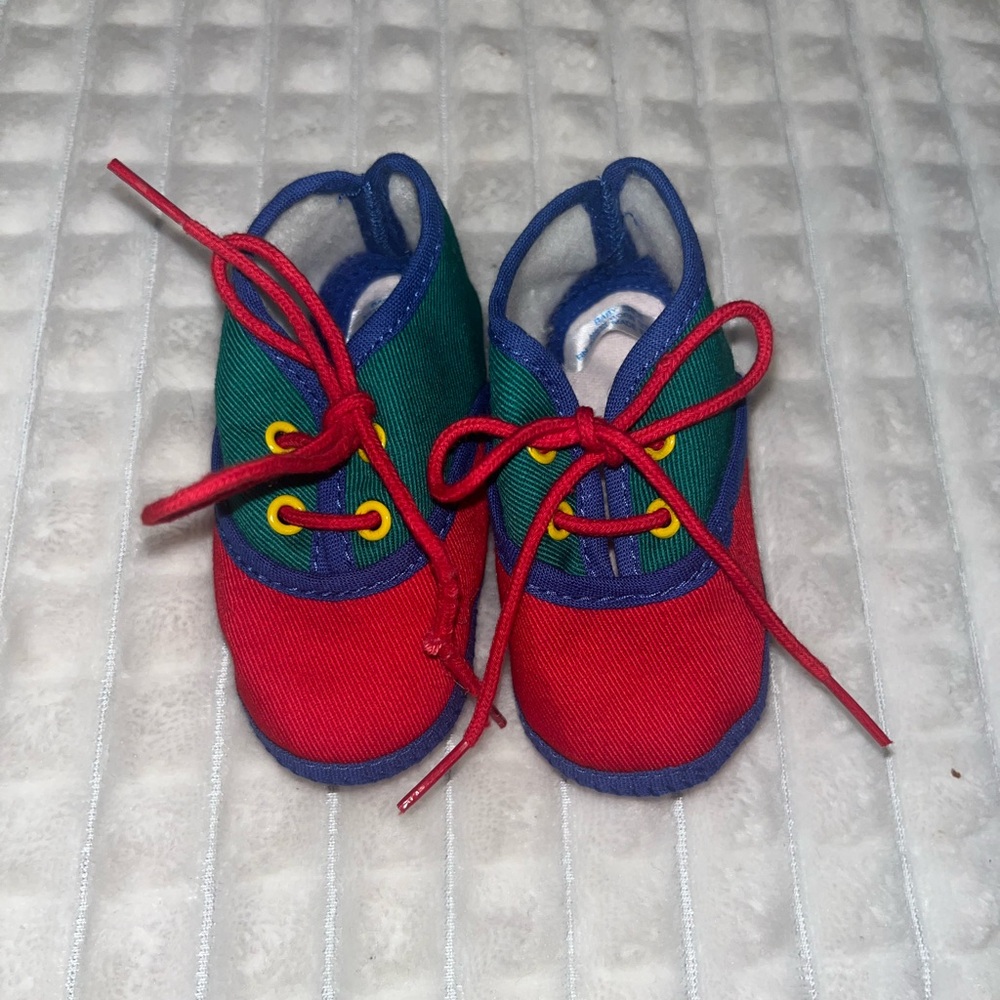 vintage 90s Gymboree soft sole baby crib shoes